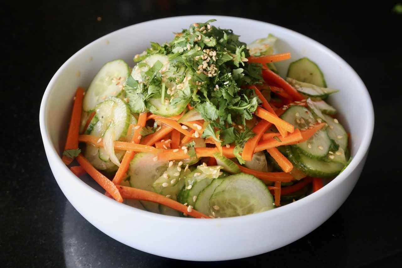Cucumber Carrot Salad Photo Image.