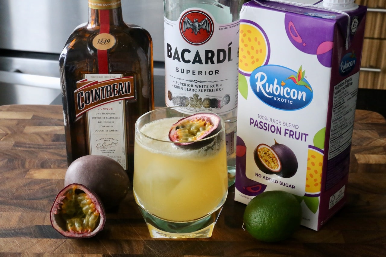 Passion Fruit Daiquiri Rum Cocktail Drink Recipe