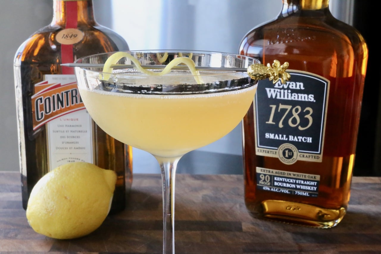 Whiskey Bourbon Sidecar Cocktail Drink Recipe