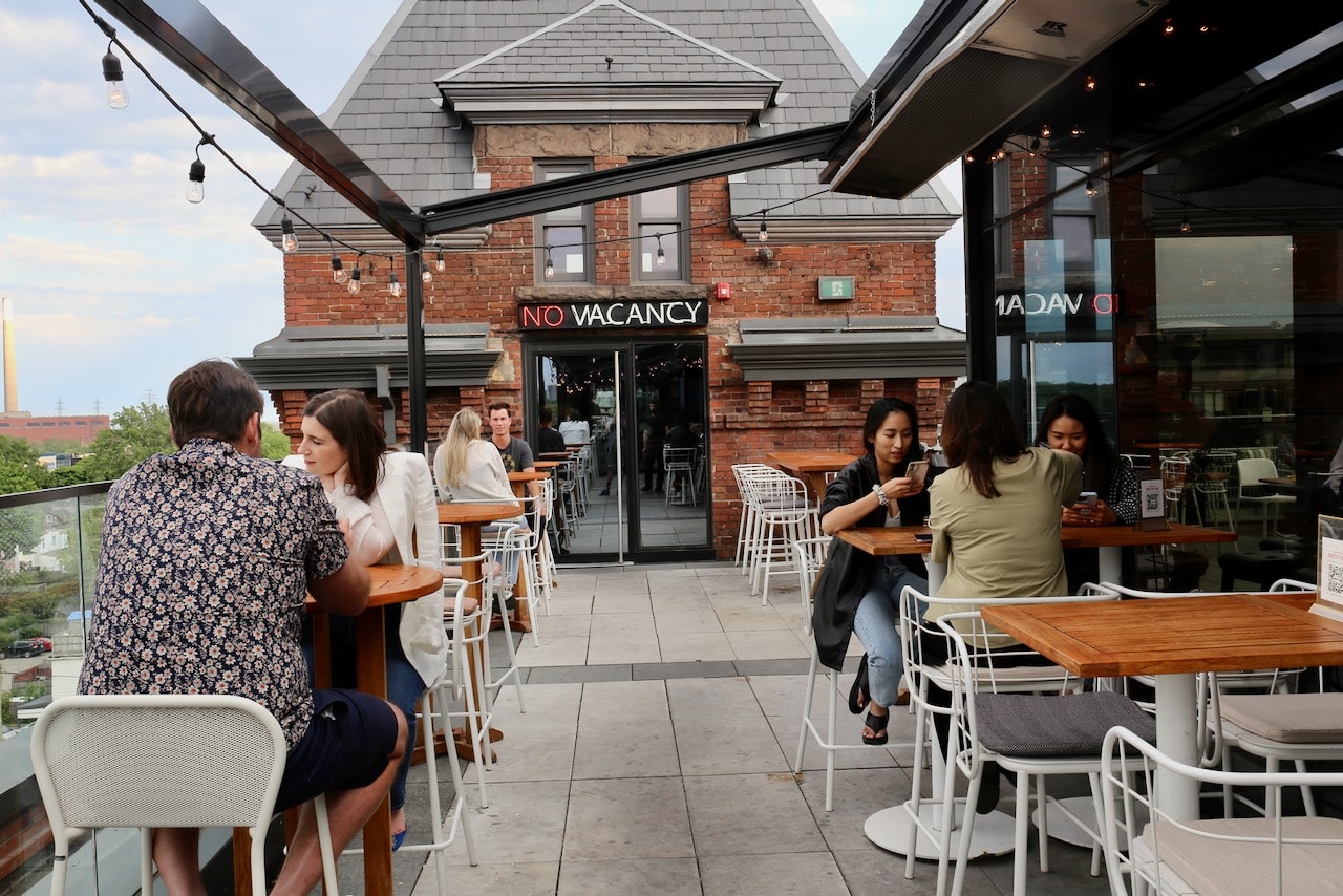 The Broadview Hotel in Riverdale has one of the best rooftop patios in Toronto's east end. 