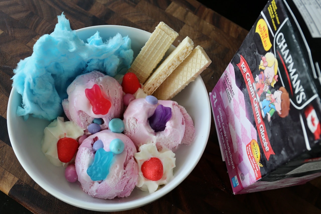 Cotton Candy Sundaes are the perfect dessert at fairy or unicorn birthday parties for kids.