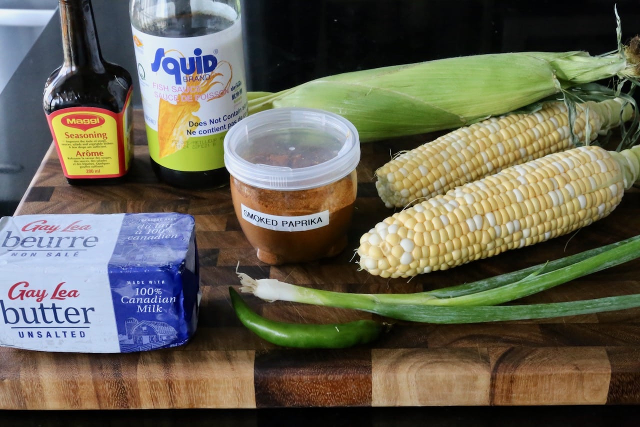 Traditional Vietnamese Corn on the Cob recipe ingredients.