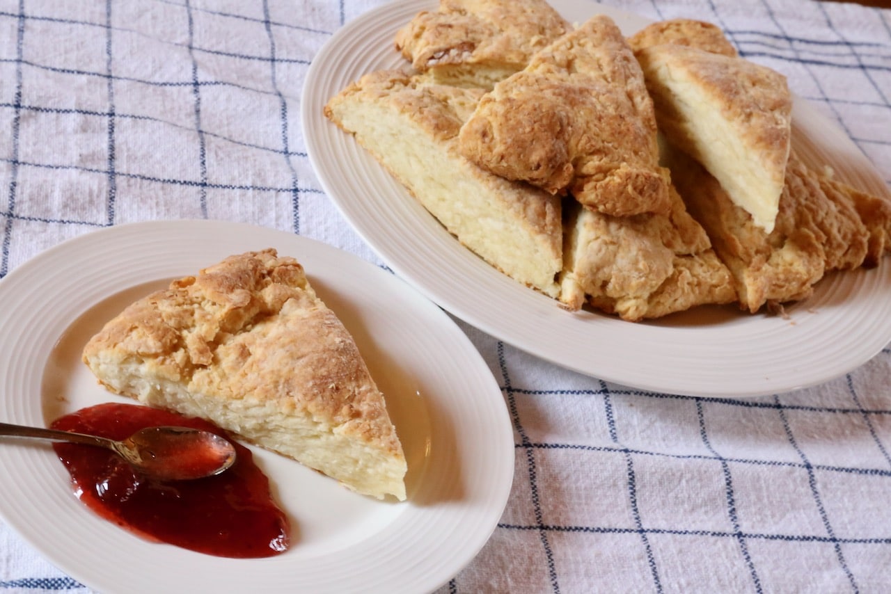 We love serving homemade scones with a hot pot of coffee or tea.