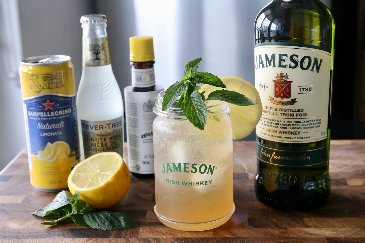 Jameson and Lemonade Cocktail Photo Image.