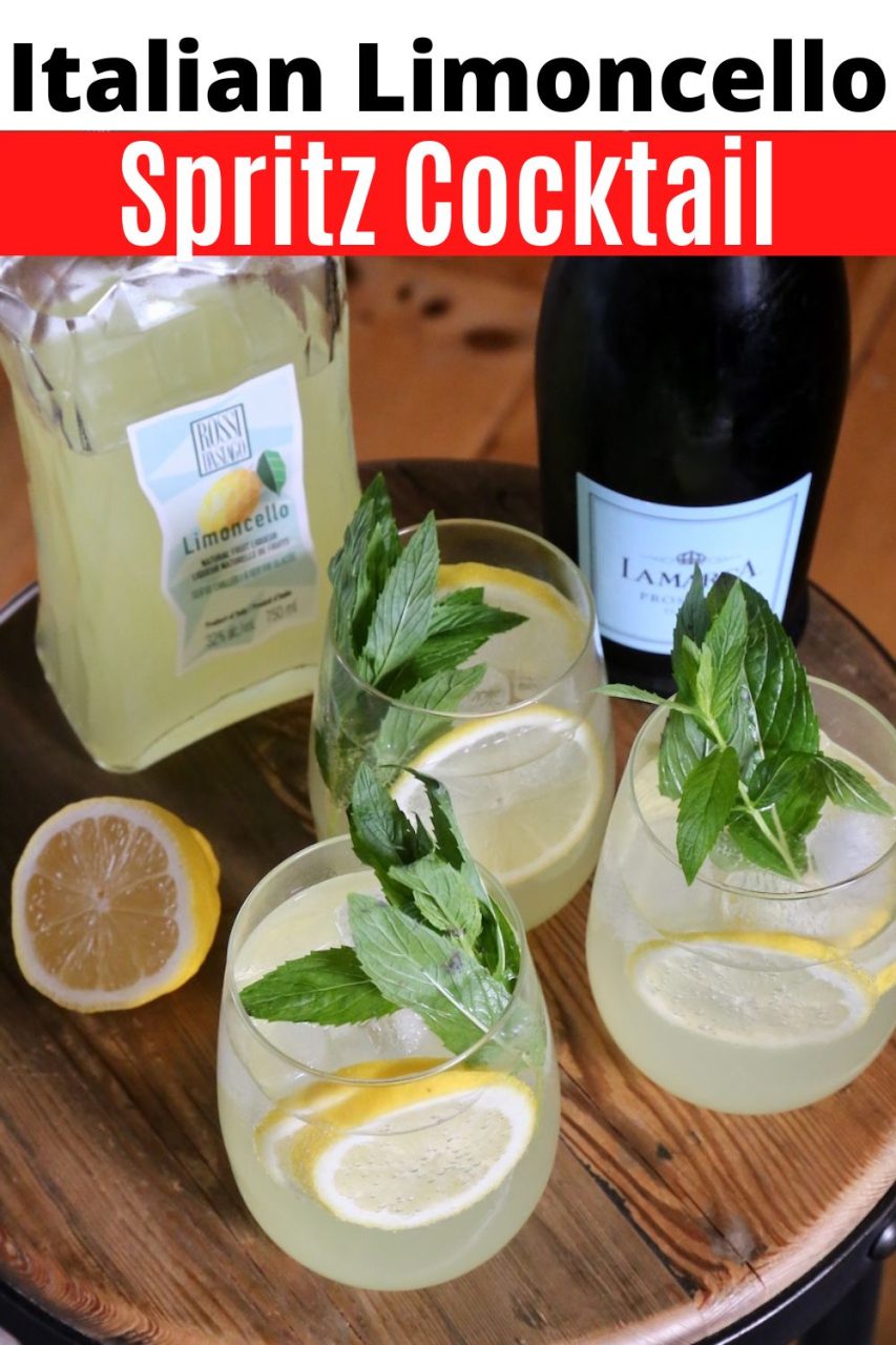 Save our Limoncello Spritz Cocktail recipe to Pinterest!