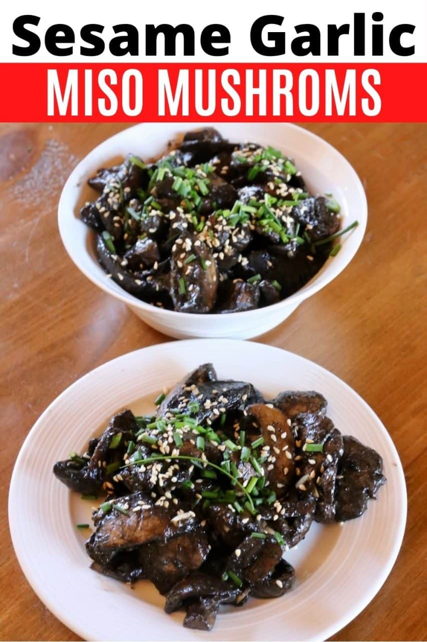 Save our Garlic Butter Miso Mushroom Recipe to Pinterest!