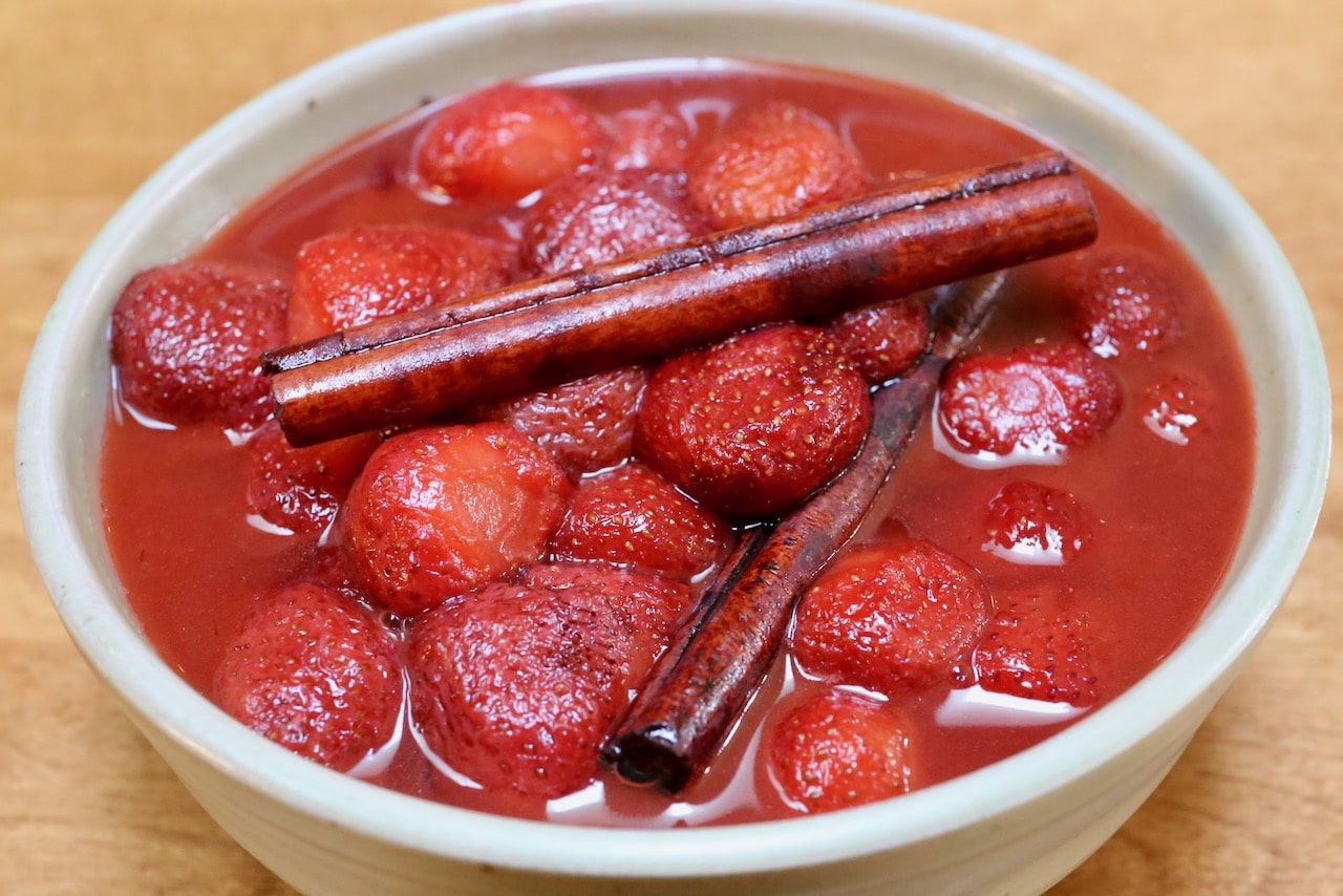 Strawberry Compote is best prepared during the summer wild berry season.
