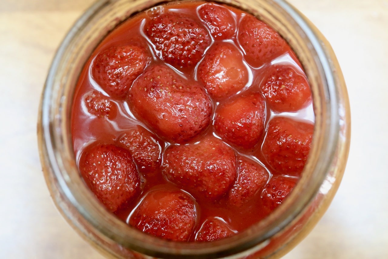 Store homemade Strawberry Compote in a large jar in the fridge for up to 1 week.