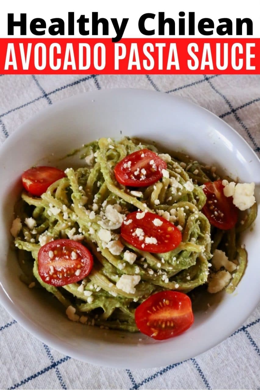 Save our Chilean Tallarines con Palta Vegetarian Avocado Pasta recipe to Pinterest!
