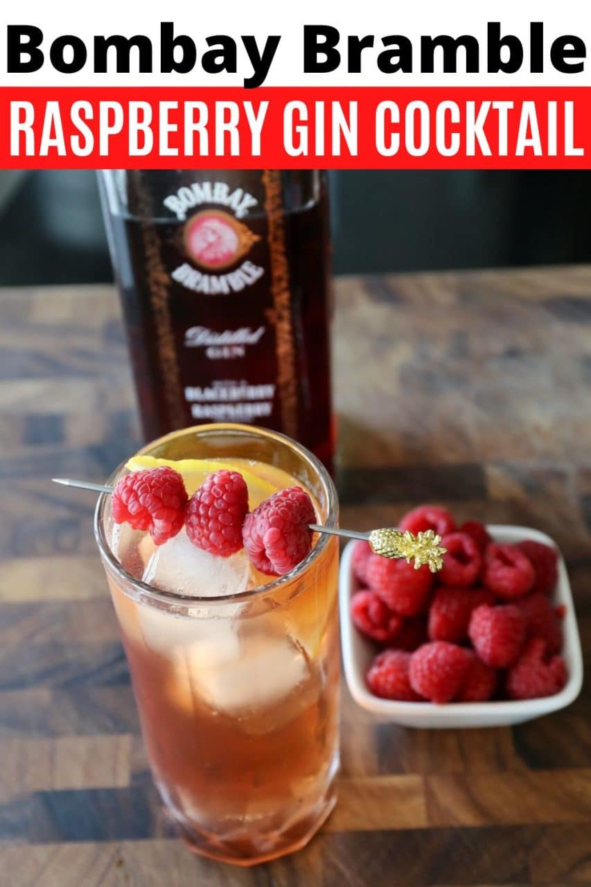 Save our Bombay Bramble Cocktail Gin Drink recipe to Pinterest!