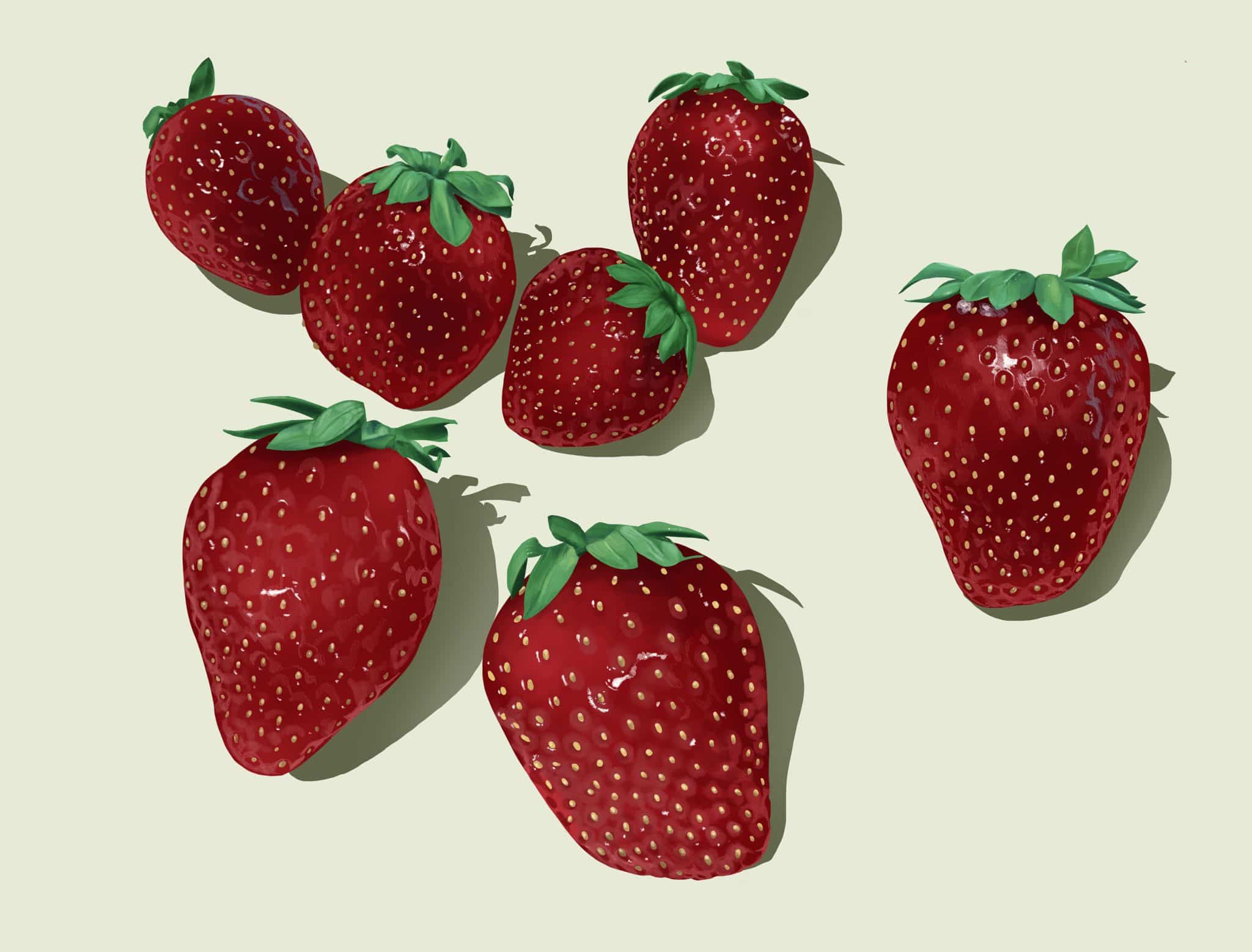 How To Draw Strawberries Step by Step Procreate Tutorial