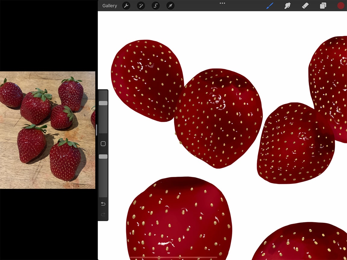 How to Draw Strawberries: The steps are the same for each berry but remember every berry is unique.