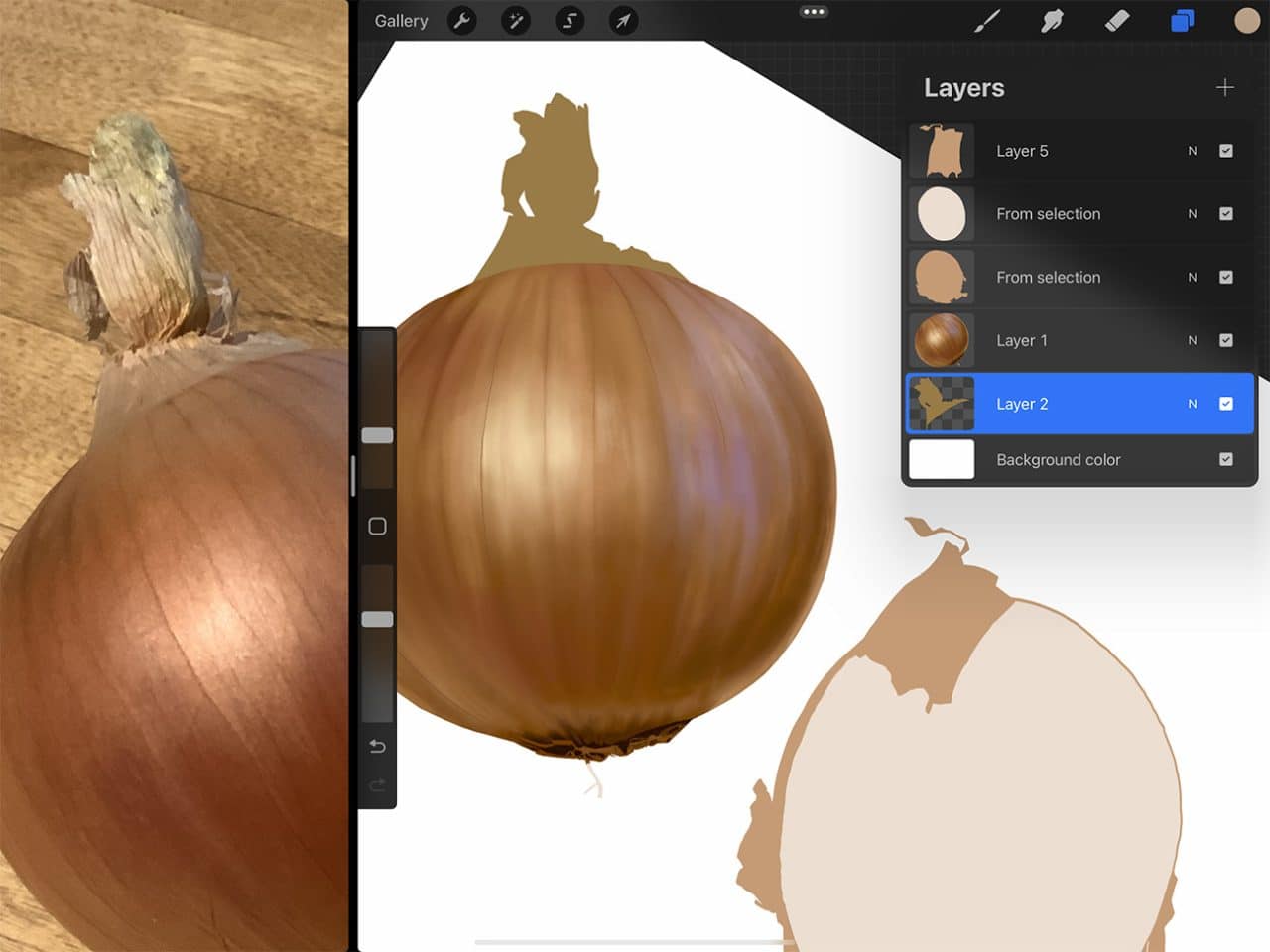 How to Draw An Onion: The alpha lock is your best friend when painting digitally.