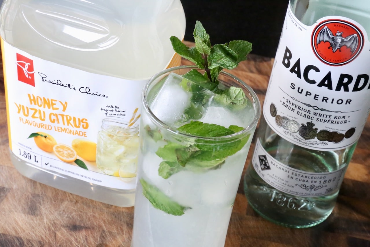 We love serving this refreshing Yuzu Mojito at a summer cocktail party.