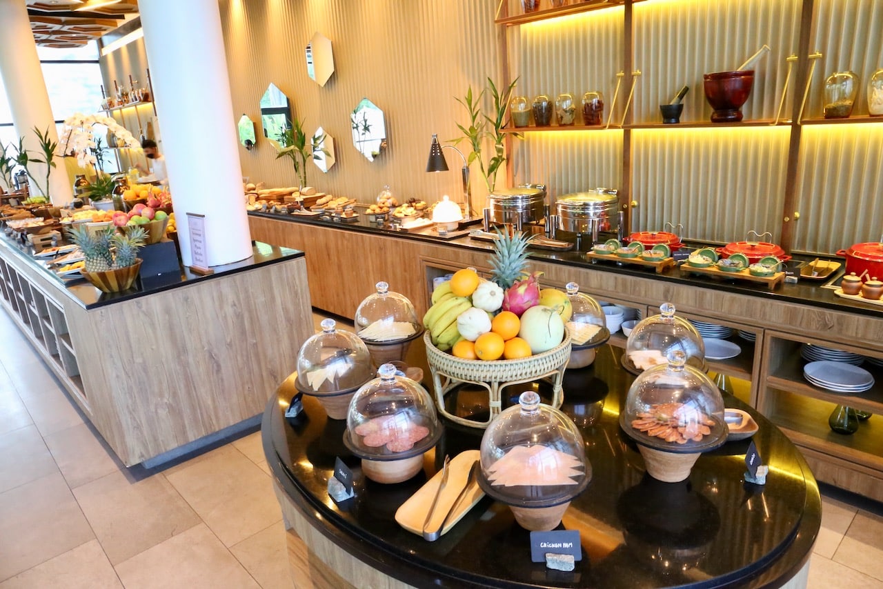 Breakfast buffet at Melia Phuket Mai Khao Resort's SASA Restaurant.