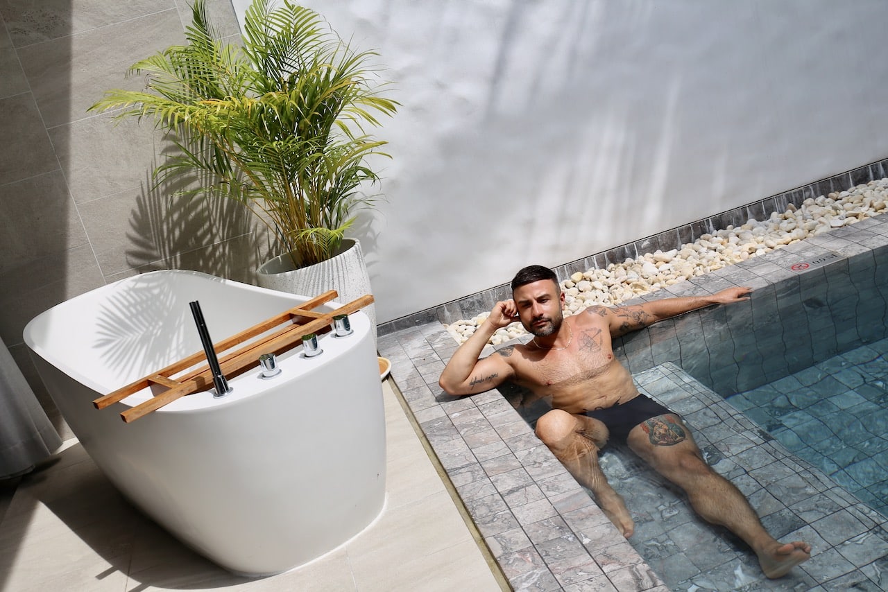 Enjoy an outdoor bubble bath or refreshing dip in a Melia Phuket Pool Villa.