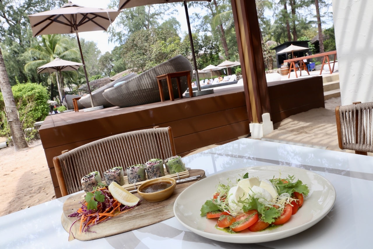 Lunch on the beach at Renaissance Phuket Resorts Sand Box Restaurant.
