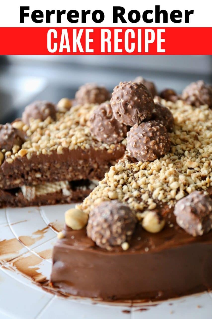 Save our Ferrero Rocher Cake recipe to Pinterest!