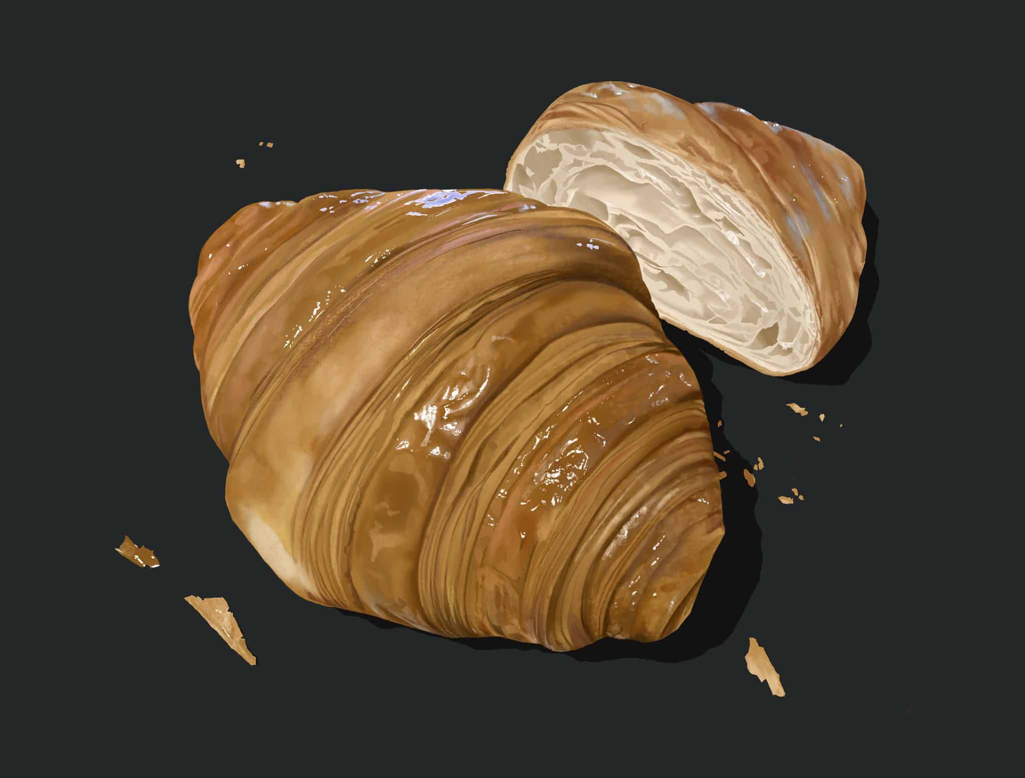 How To Draw A Croissant Step by Step Procreate Tutorial