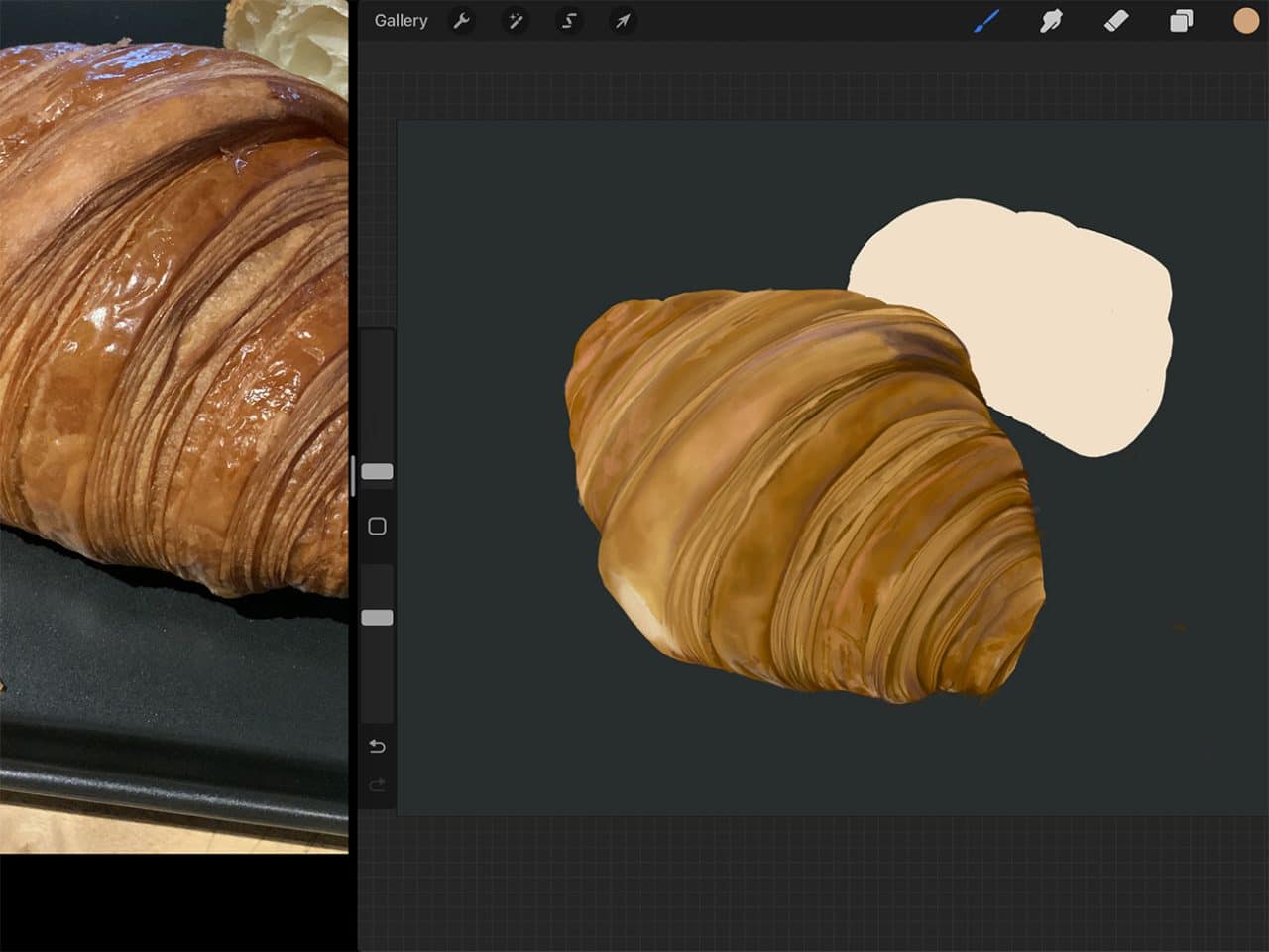 How to Draw Croissants: Build up your details bit by bit.