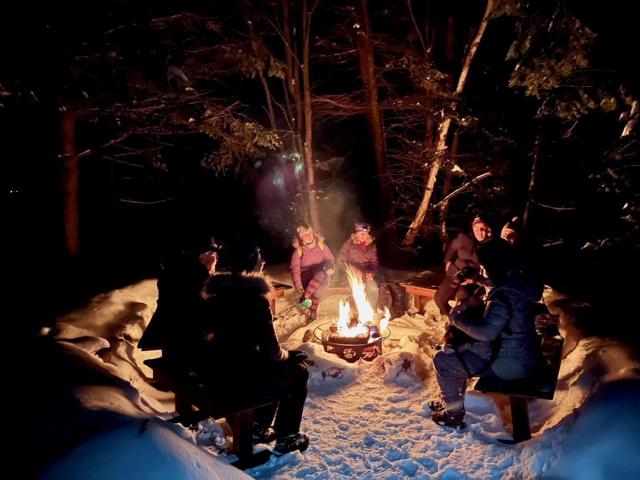 A bonfire is in order after an activities-filled day at Northern Edge Algonquin.
