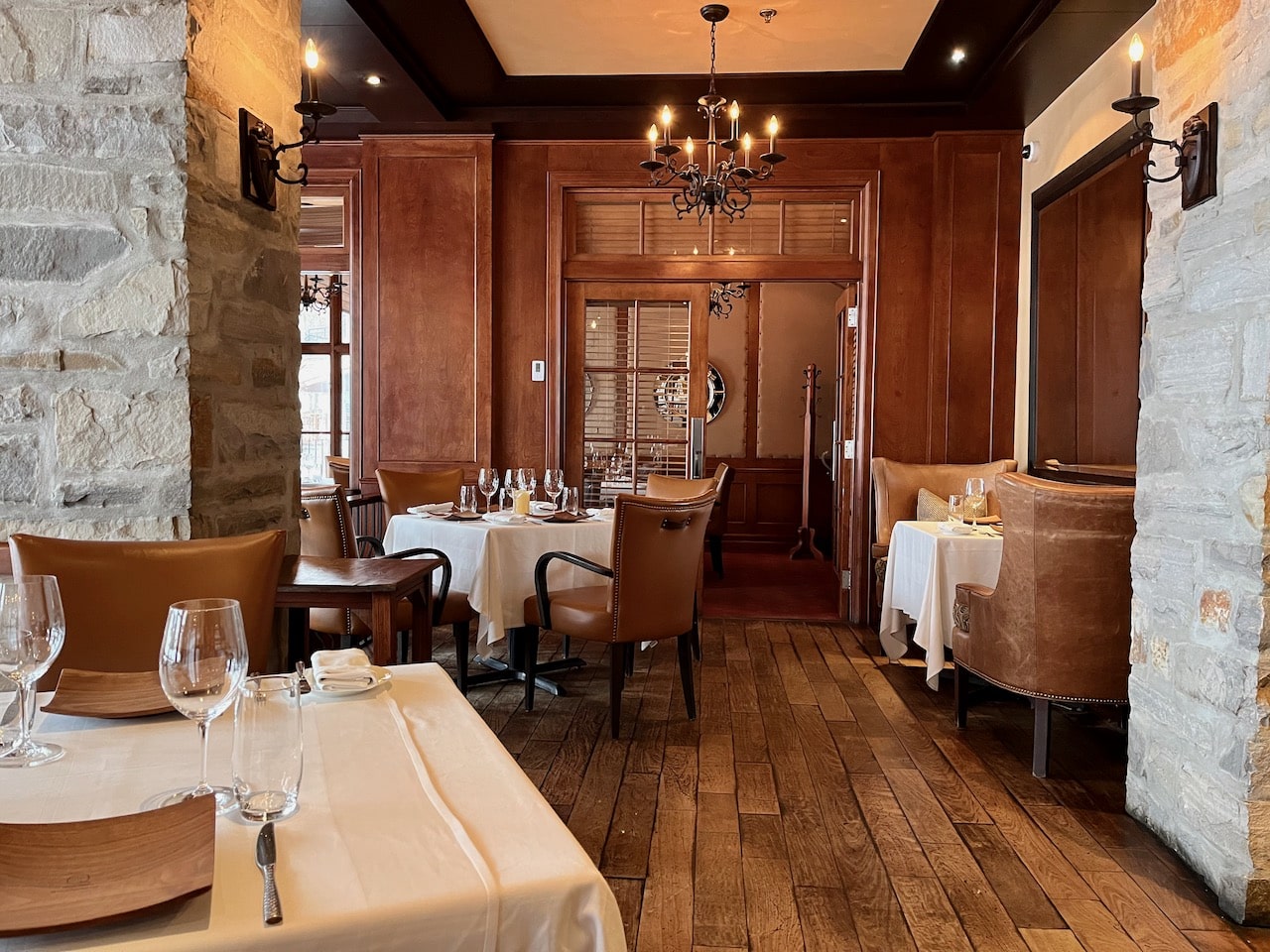 Restaurant La Quintessence serves French and Mediterranean cuisine with a Quebecois touch.