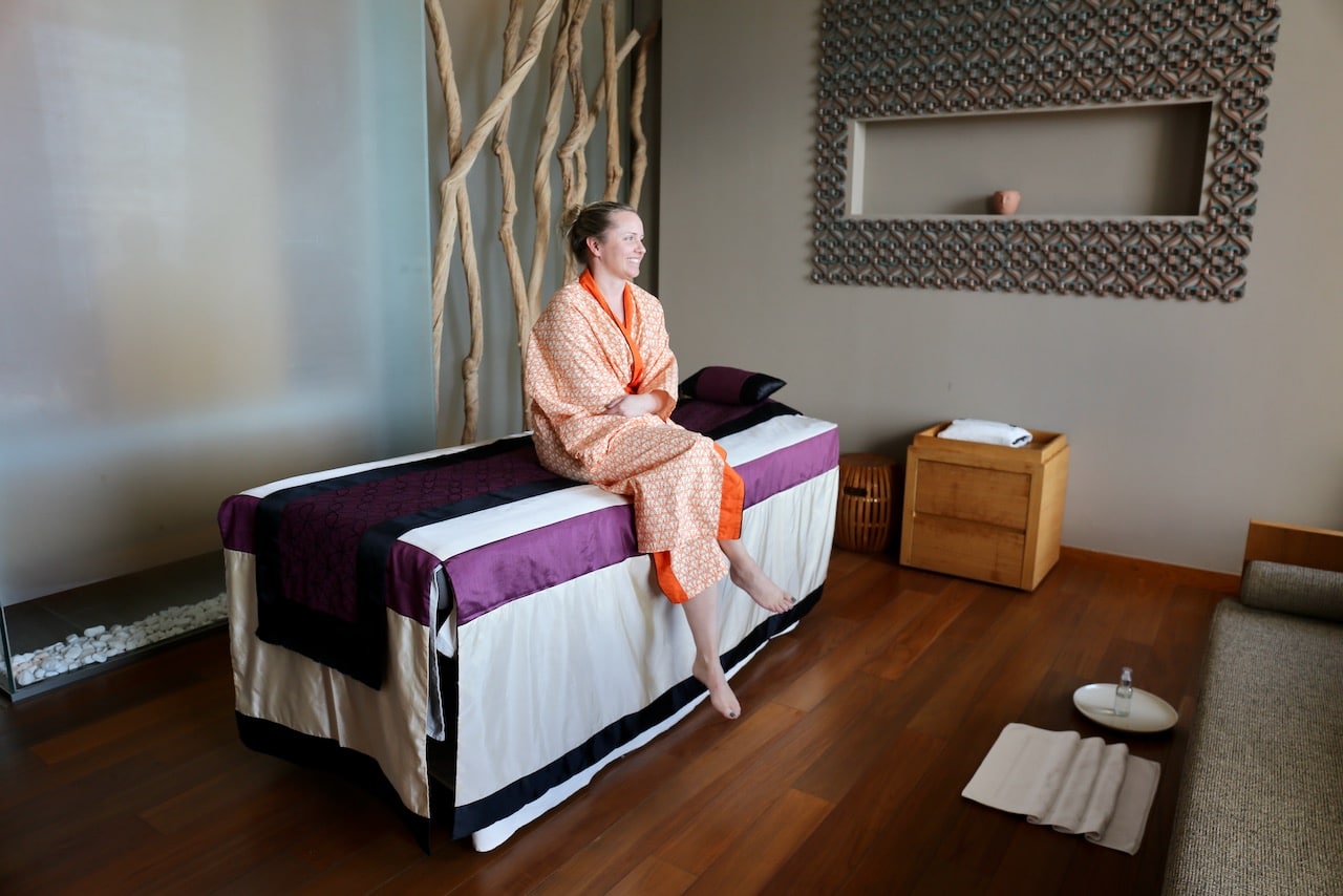 Enjoy a relaxing Thai massage at the Angsana Corfu Spa. 