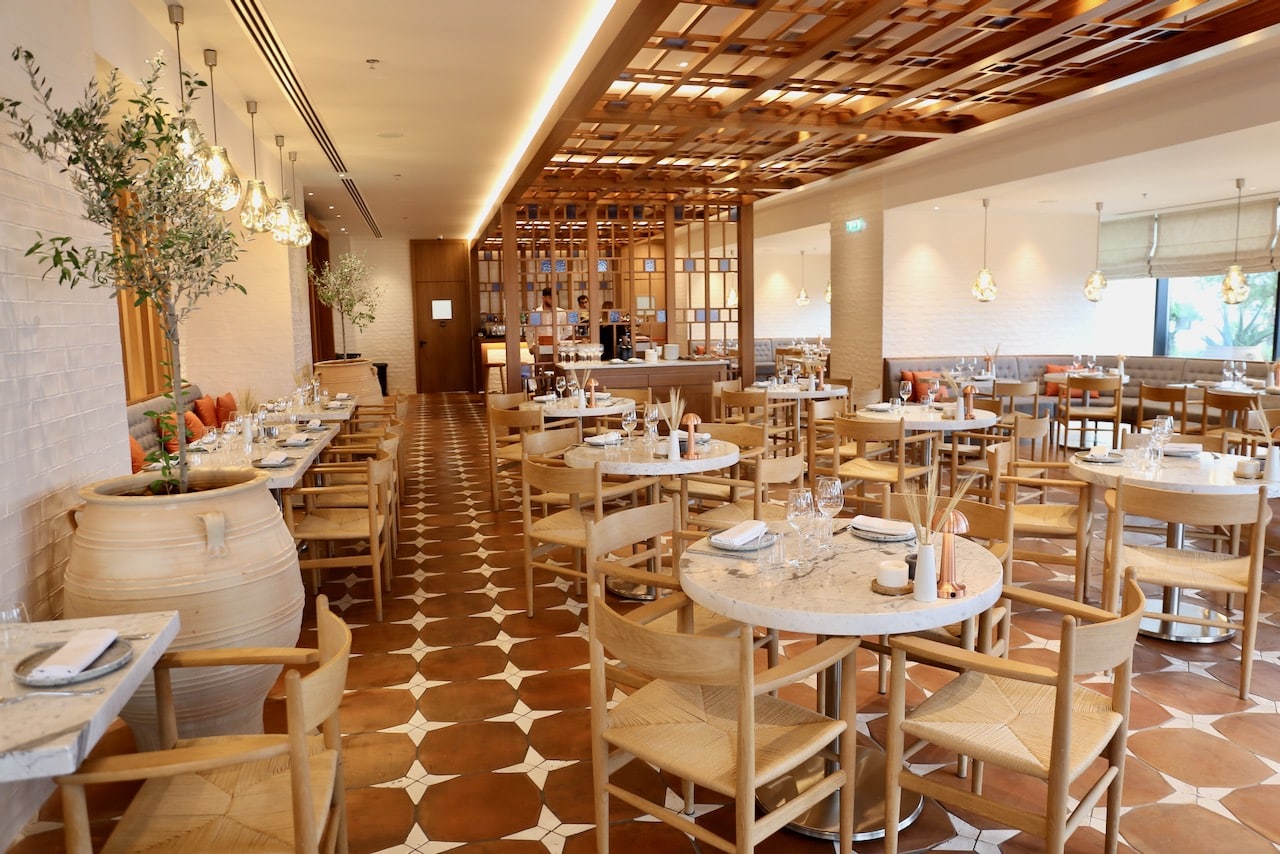 Angsana Corfu's Sofrito restaurant showcases a modern take on Corfiot cuisine. 