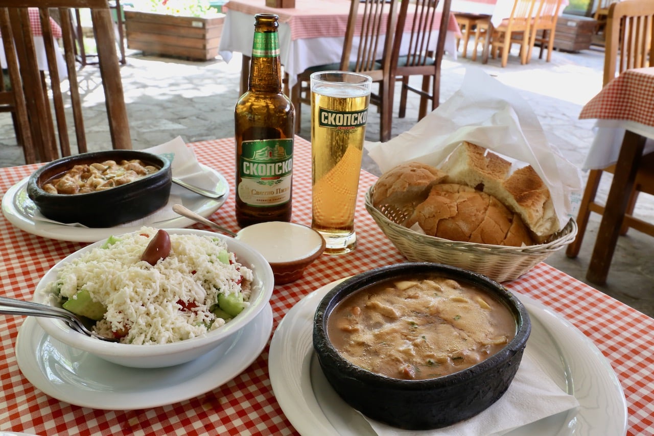Taste traditional North Macedonian dishes at restaurants in Ohrid like Biljana's Springs.