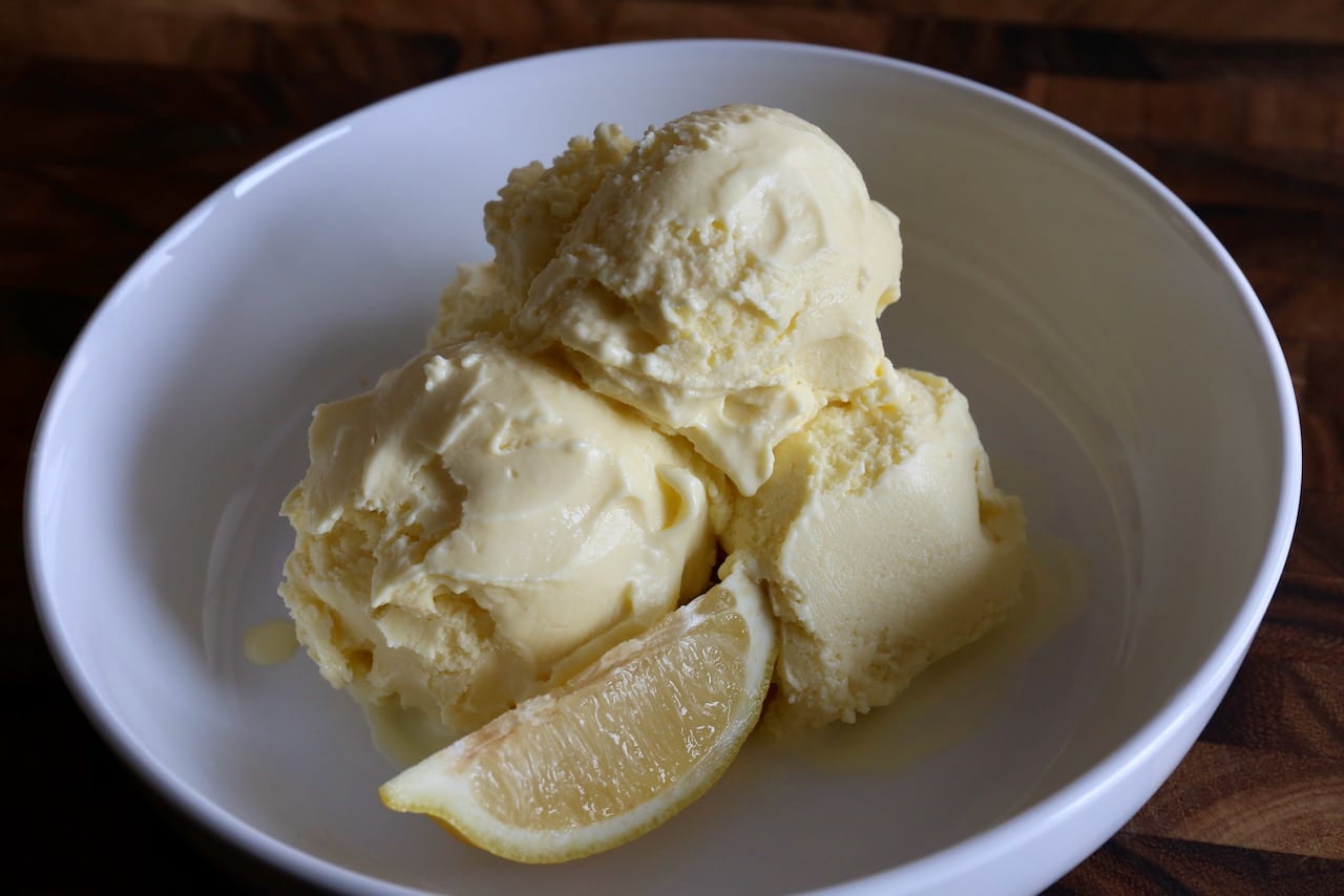 Limoncello Ice Cream is the perfect dessert to serve at an Italian dinner party.