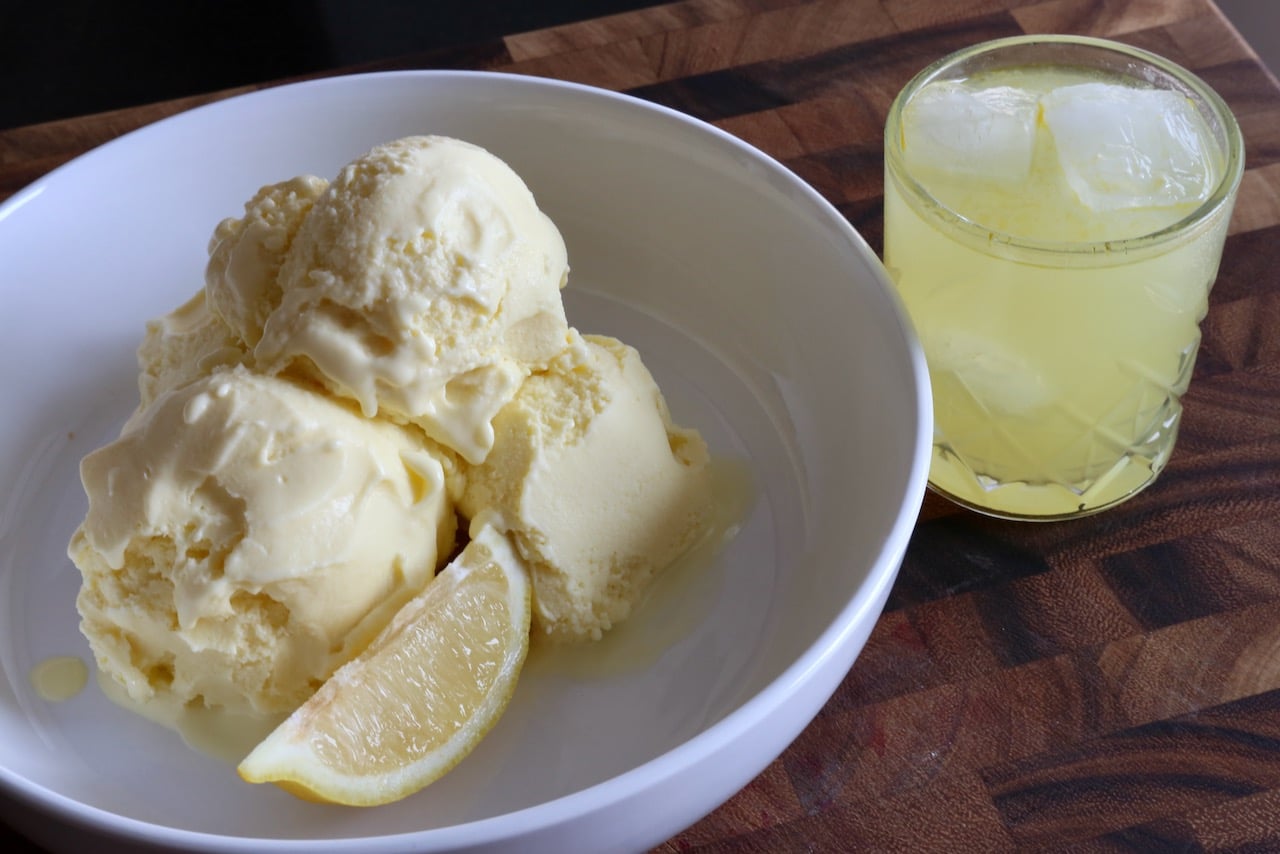 Lemon Custard Ice Cream is velvety smooth thanks to the cream and eggs in the recipe.