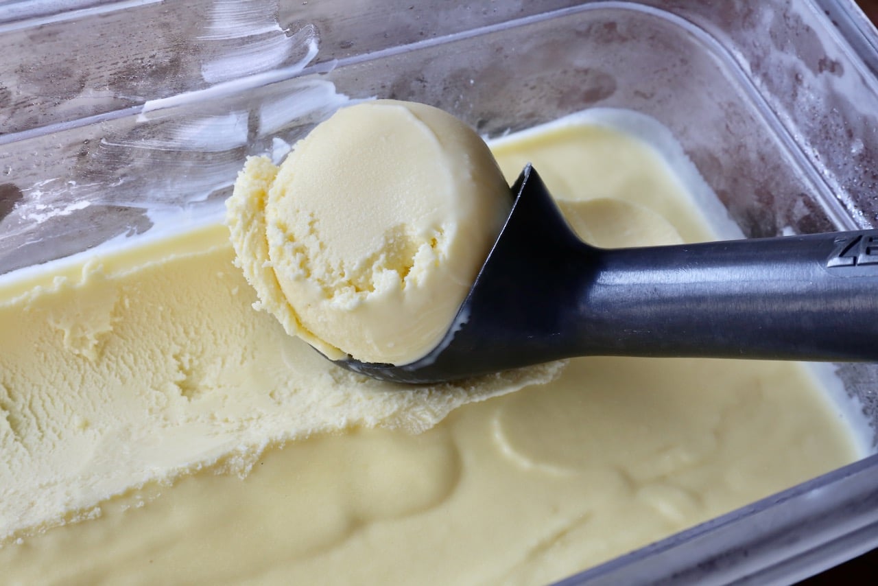 Enjoy scoops of Limoncello Ice Cream on a hot summer day for a refreshing dessert. 