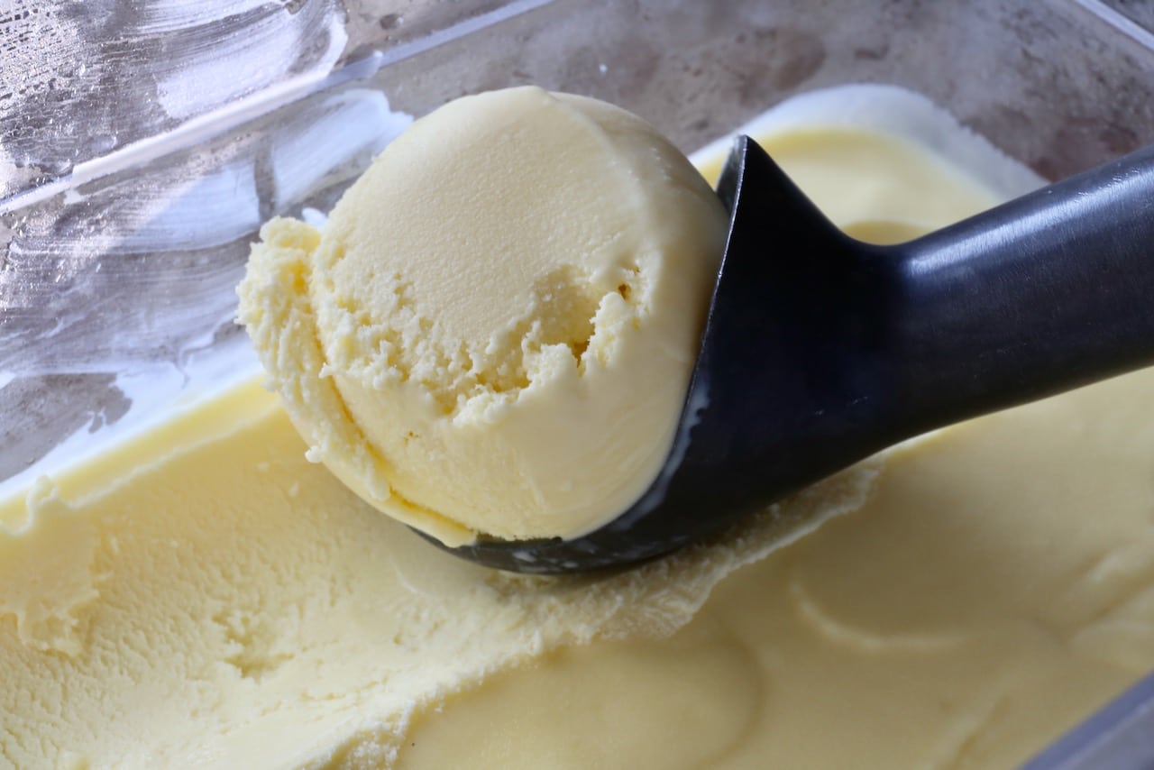 Limoncello Lemon Custard Ice Cream Photo Image.