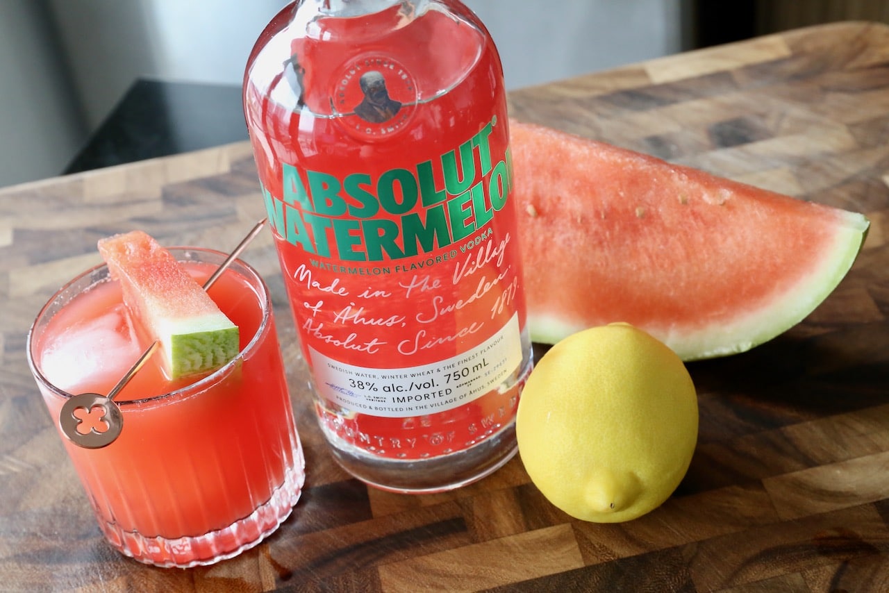Absolut Watermelon Vodka Punch Photo Image.