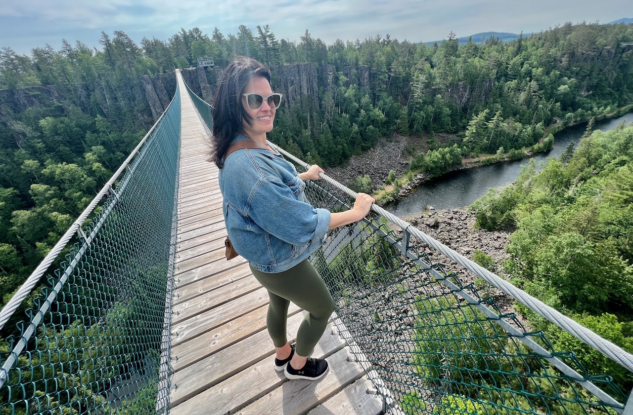 Enjoy a hair-raising bridge walk at Eagle Canyon Adventures on your way from Thunder Bay to Sault Ste Marie.