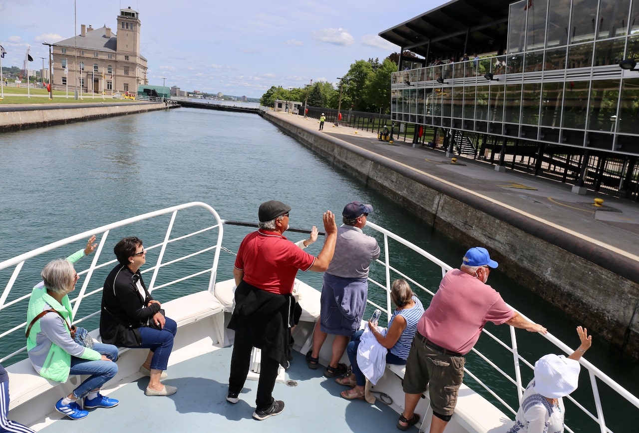 Learn about the city's historic locks on a M iss Marie Boat Tour.