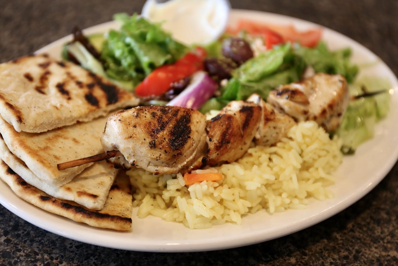 Thunder Bay to Sault Ste Marie Itinerary: Naxos Grill serves delicious Greek dishes.