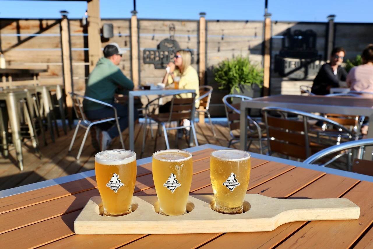 Celebrate the end of your Northern Ontario Road Trip on the rooftop patio at North Superior Brewing Company.