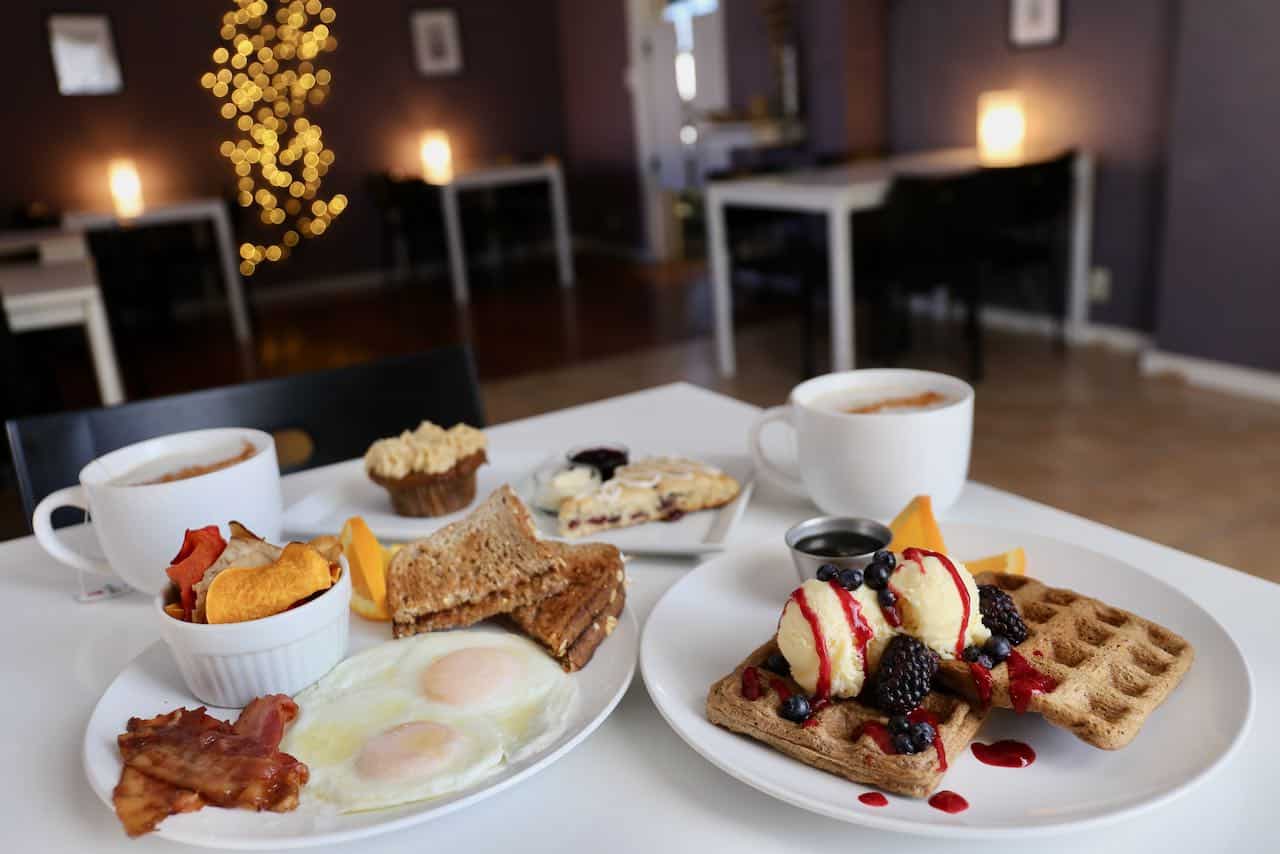 Things to do in Tillsonburg for wellness lovers: Yoga and brunch at Indigo Lounge.