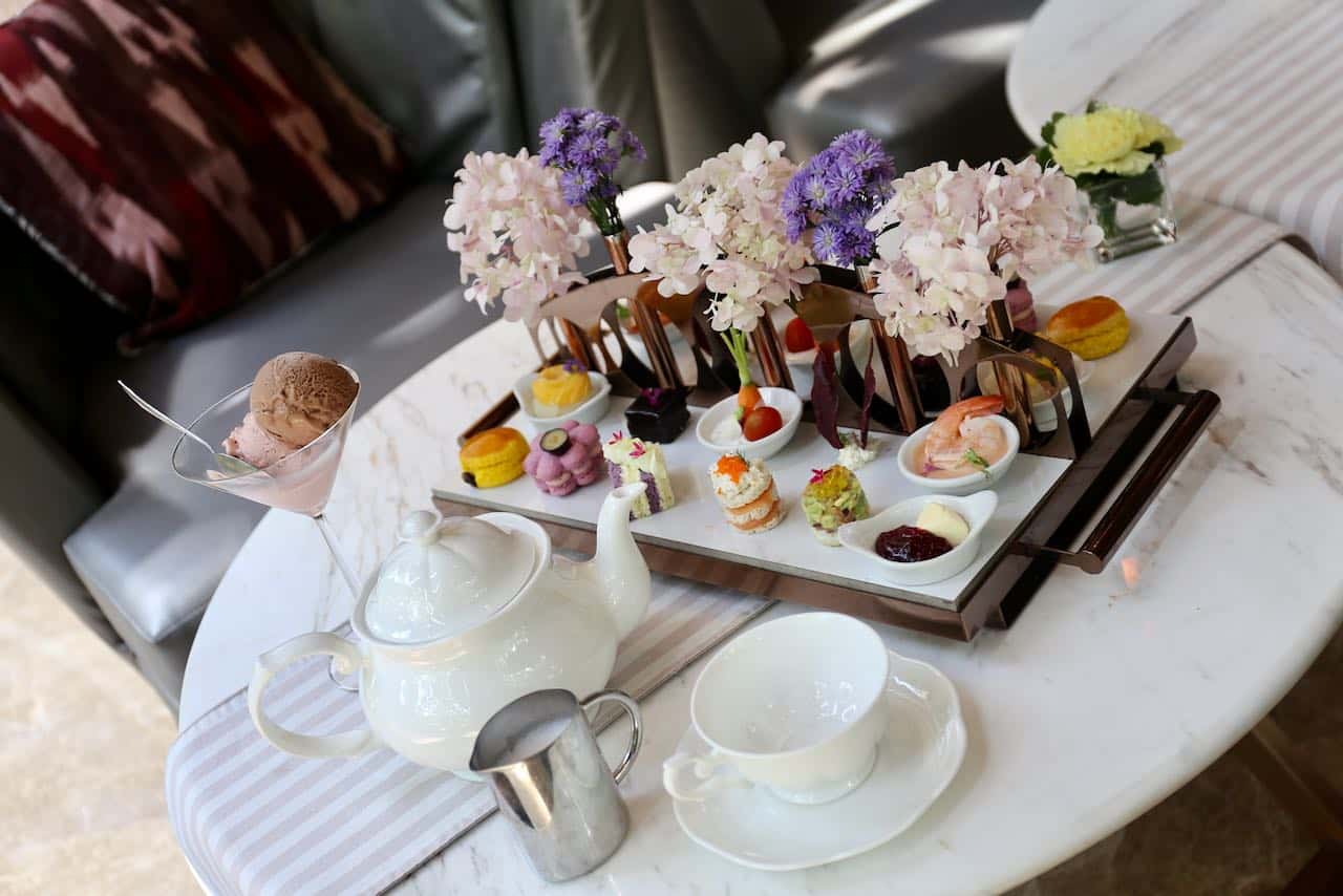 Hyatt Regency Bangkok's high tea stands out because it includes complimentary gelato!
