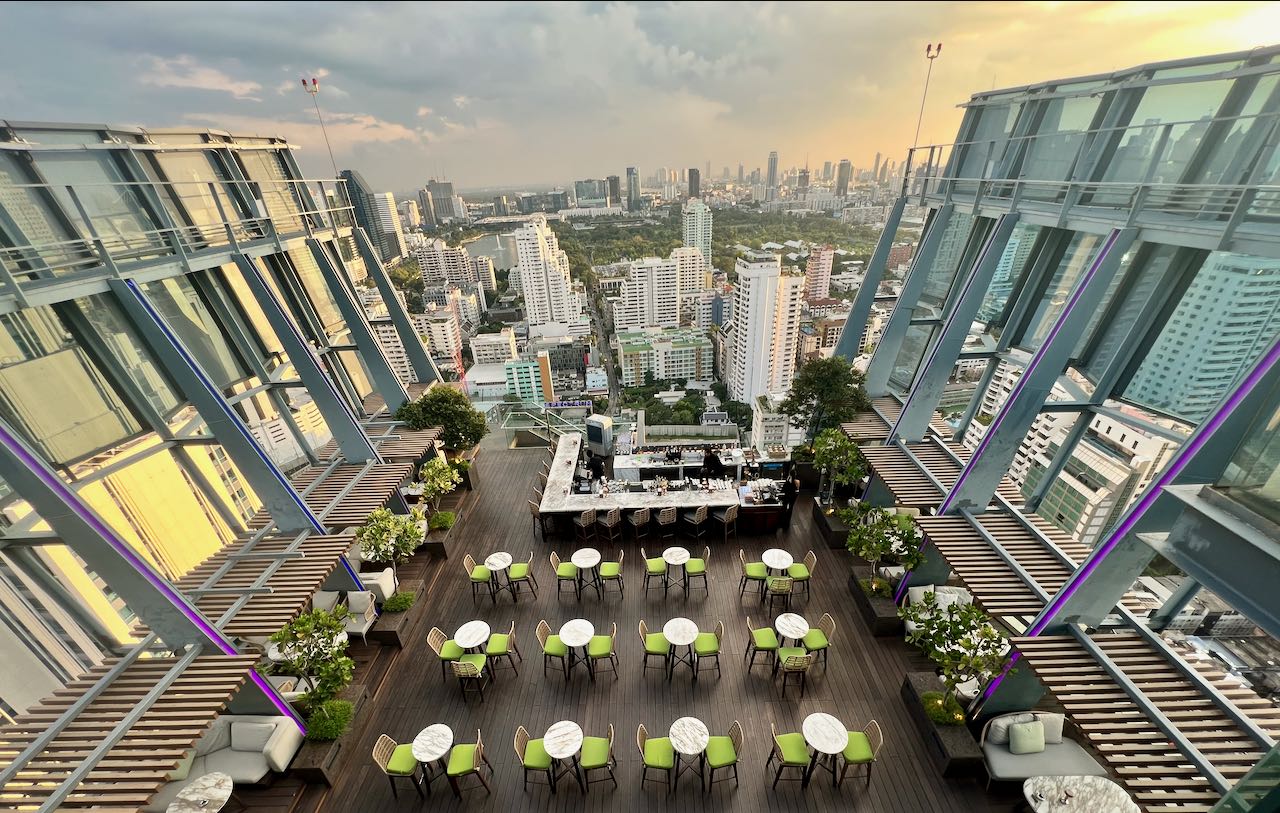 Hyatt Regency Bangkok Sukhumvit has one of the city's most jaw-dropping rooftop cocktail bars!