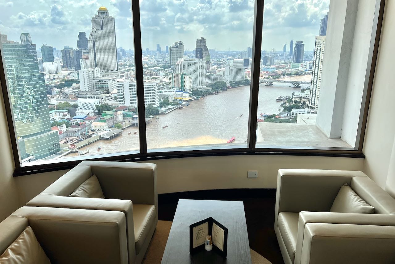 Millennium Hilton Bangkok's Executive Lounge features jaw-dropping views from the 31st floor.
