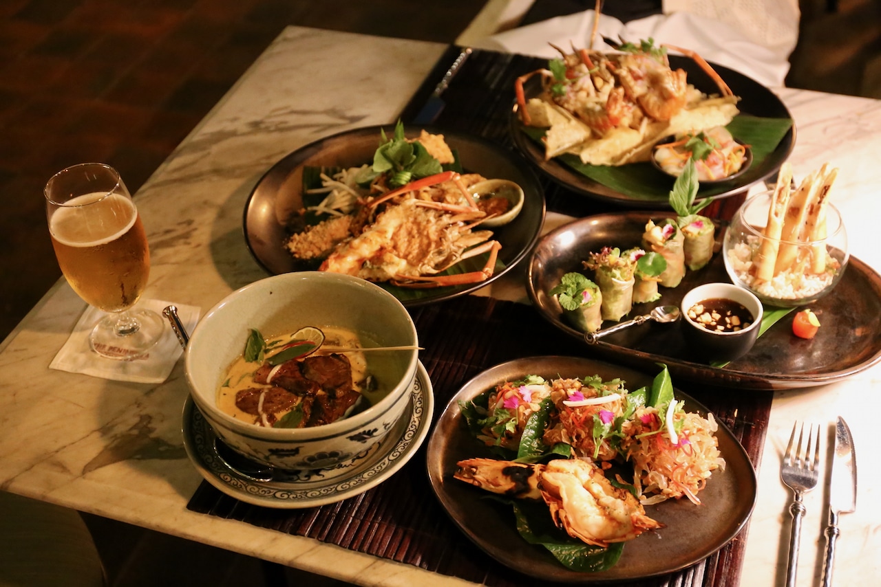 Creative Thai dishes are served riverside at Peninsula Bangkok's Thiptara Restaurant.