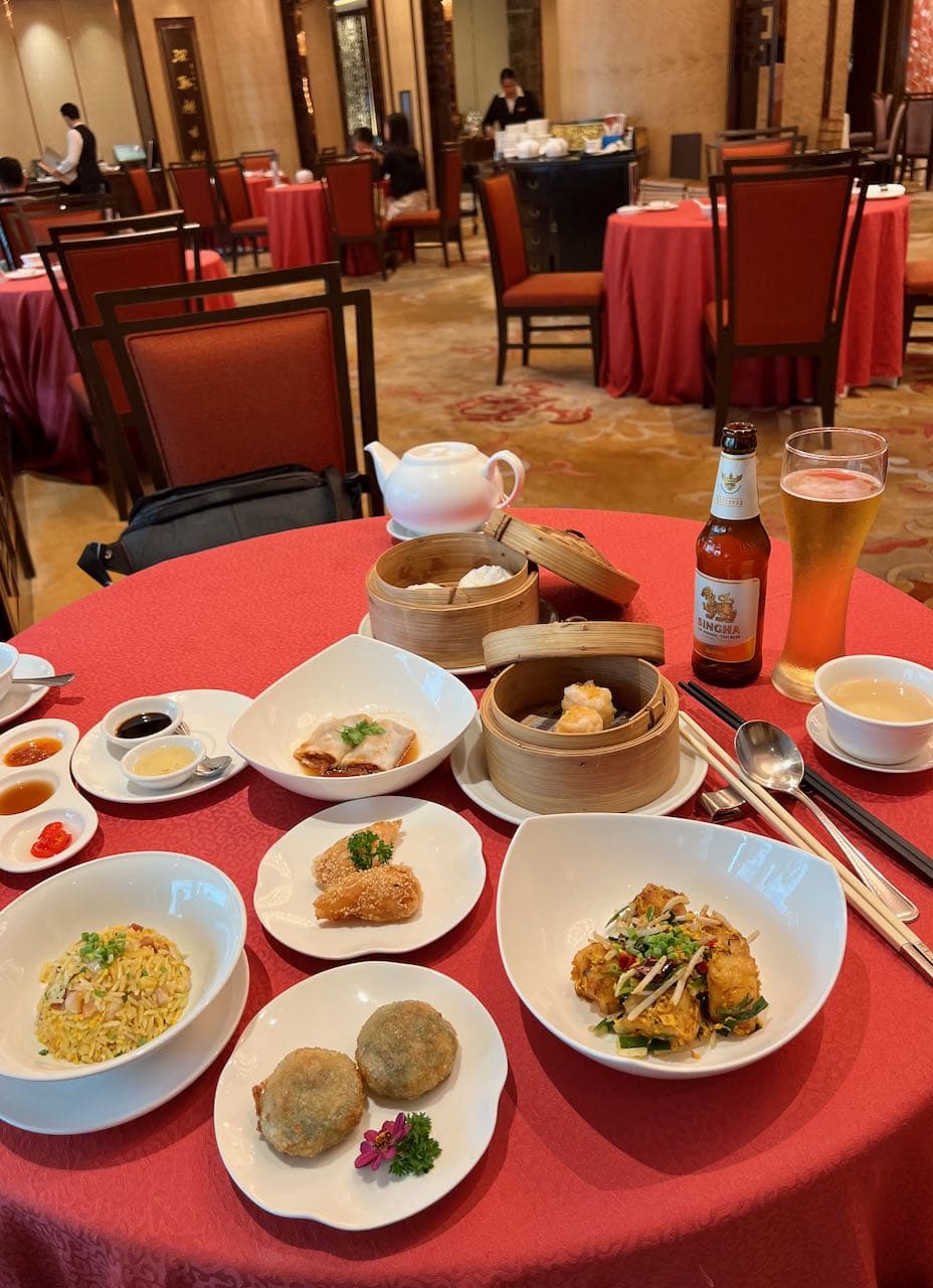 All-you-can-eat dim sum at Shang Palace. 
