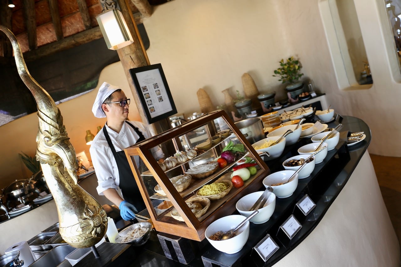 Breakfast buffet at Tonsai Restaurant.