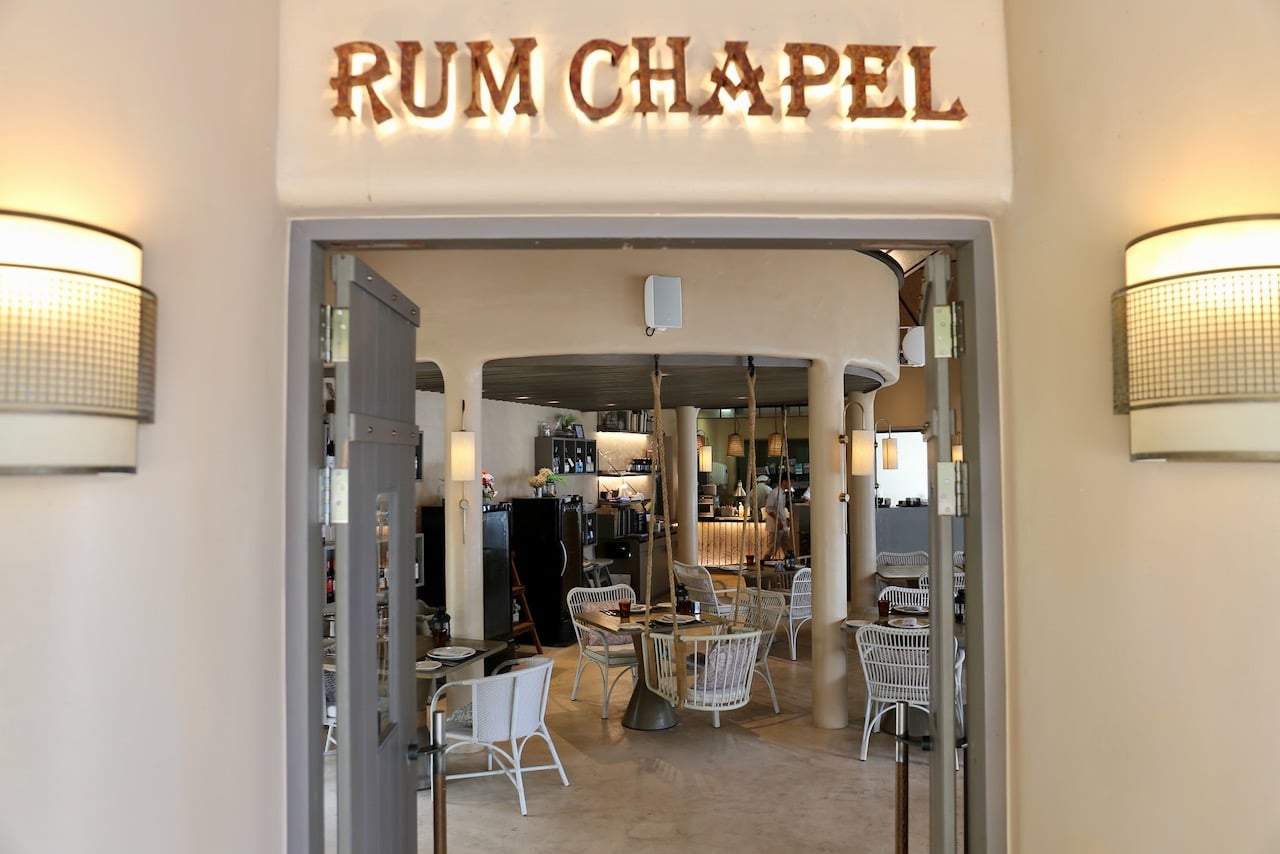 Rum Chapel Restaurant features a Mediterranean menu and serves as the resort's pool bar.