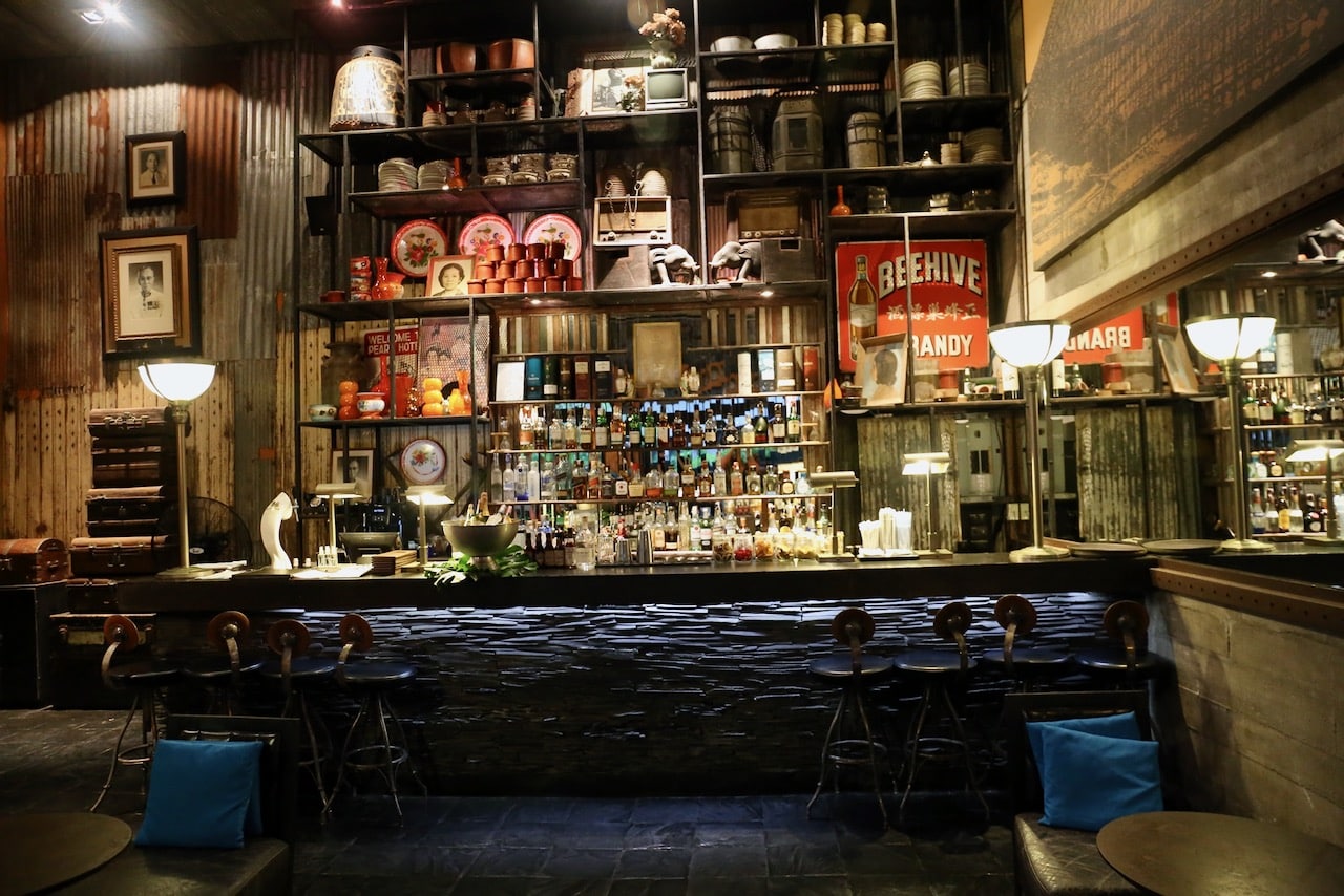 Our favourite restaurant design at The Slate is Tongkah Tin Syndicate, an eye-popping bar featuring a pool table. 
