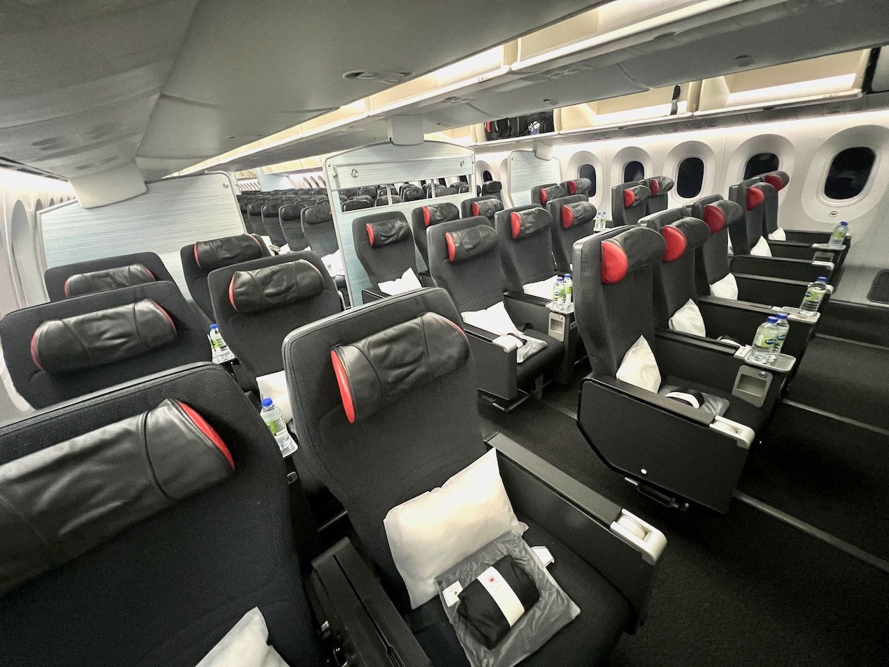 Premium Economy Class Cabin with Air Canada from Bangkok to Vancouver.