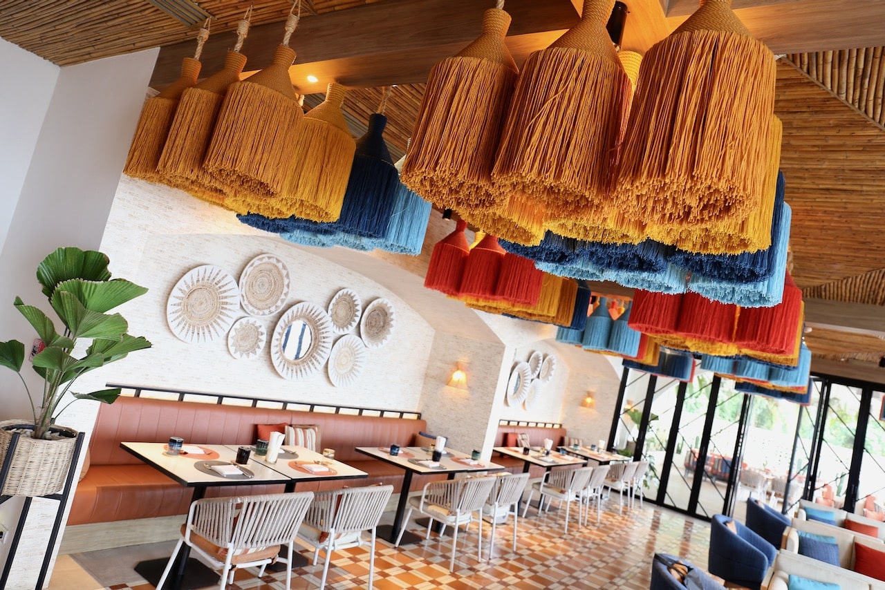 Eye-popping interiors at Casa Boho, the hotel's trendy Latin American restaurant.