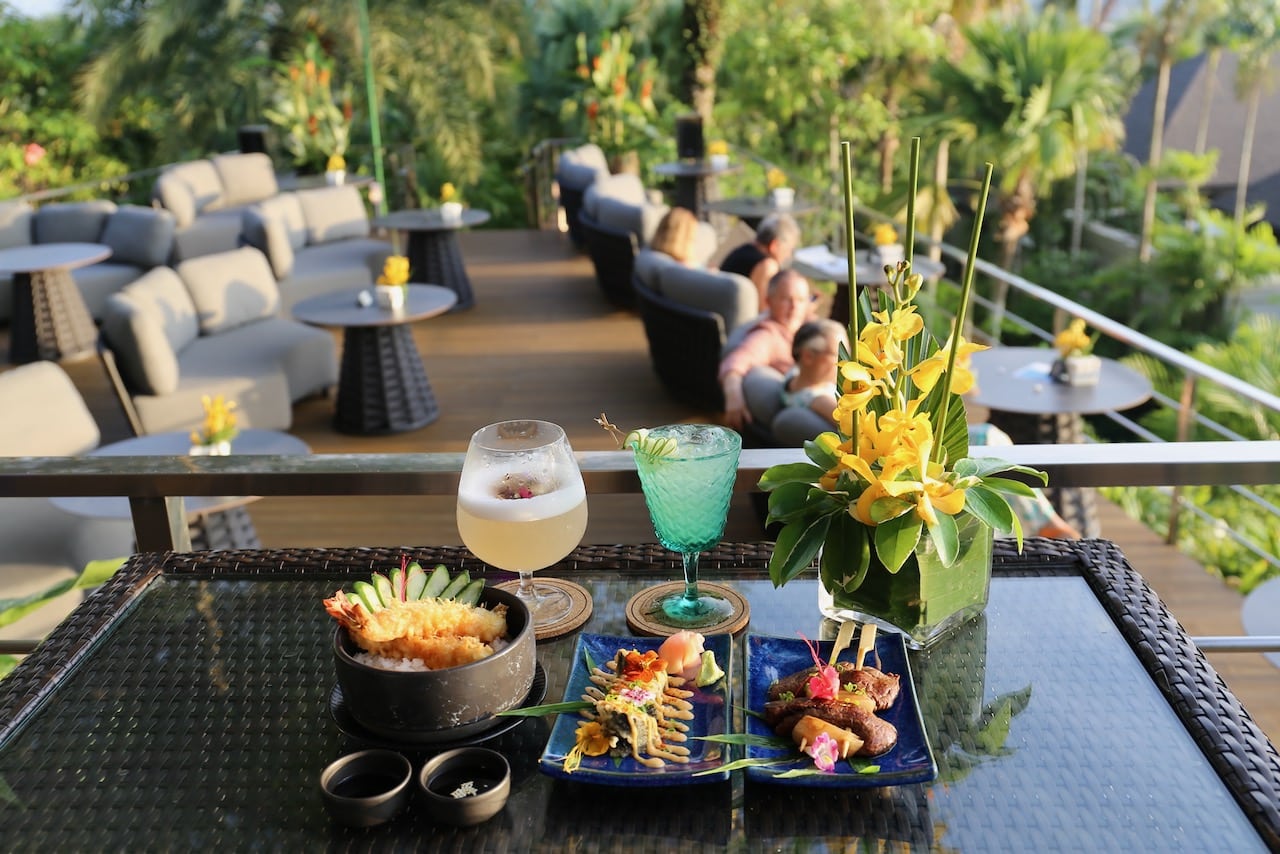 Enjoy a romantic dinner at sunset on a Phuket honeymoon at The Pavilions Resort.